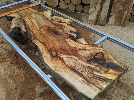 The Ultimate Chainsaw Sawmill? 11 sawmill slab 2