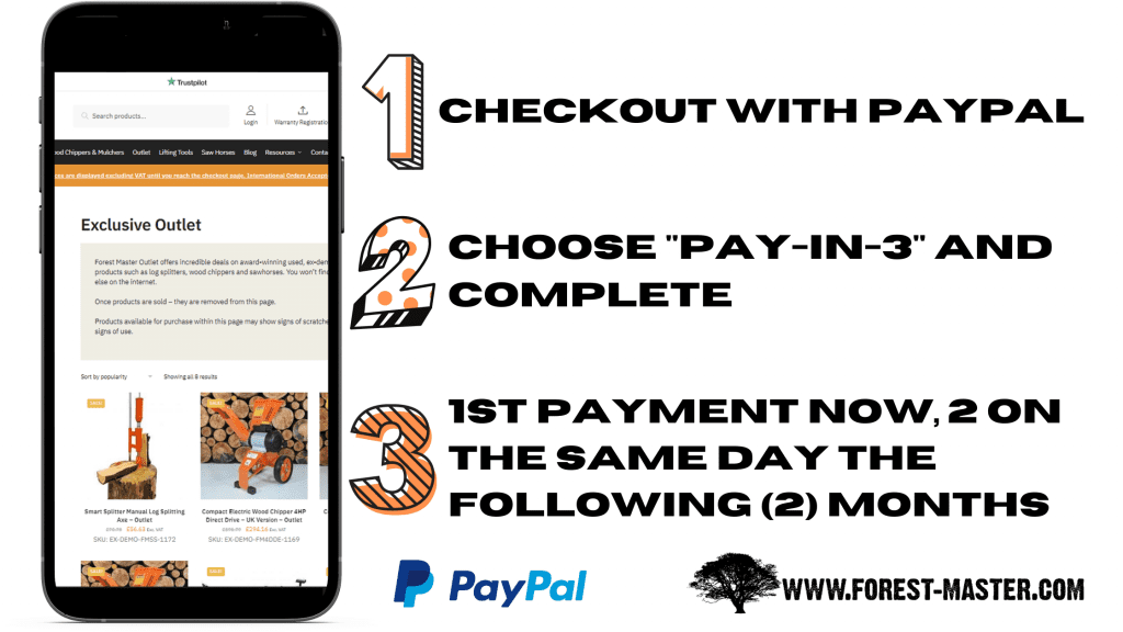 Les options de financement sont désormais disponibles sur vos favoris forestiers 3 Paiement avec Paypal 2