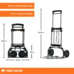 compact foldable hand truck, 160kg load capacity