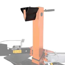 Obtuse blade attachment for vertical log splitters