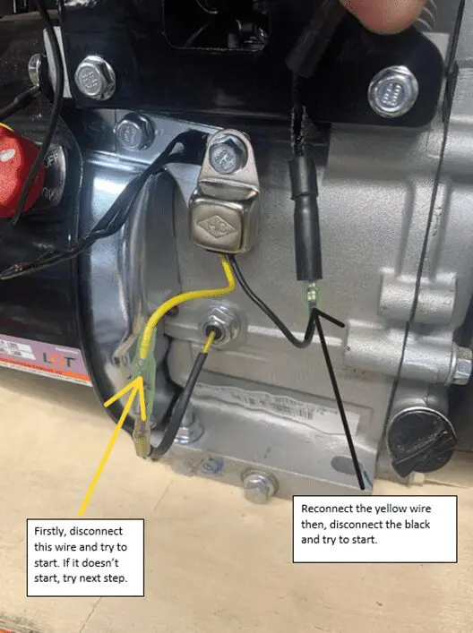 La mia cippatrice a benzina / trituratore da giardino non si avvia 1 fili del motore a benzina della cippatrice