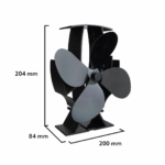 Dimensioni del ventilatore della stufa