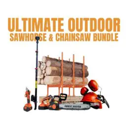 Ultimatives Outdoor-Sägebock- und Kettensägen-Set