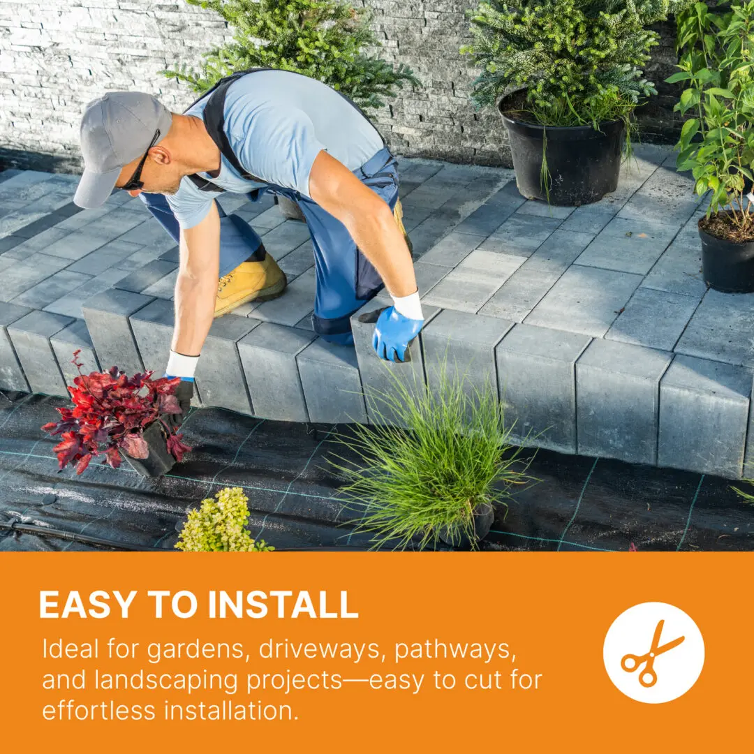 Tejido de membrana para el control de malas hierbas de fácil instalación