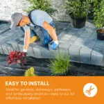 Tejido de membrana para el control de malas hierbas de fácil instalación