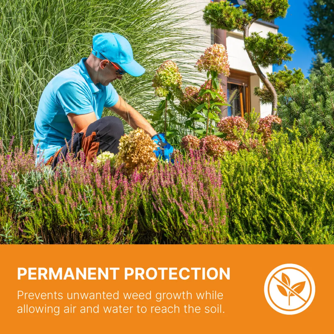 protección contra las malas hierbas del jardín