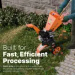 Hochleistungs-Holzhäcksler mit einer Trommeldrehzahl von 3600 U/min für eine schnelle und effiziente Verarbeitung von Ästen