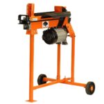 5 Ton Fast Lightweight Electric Log Splitter with stand work bench and guard, FM5T-TC
