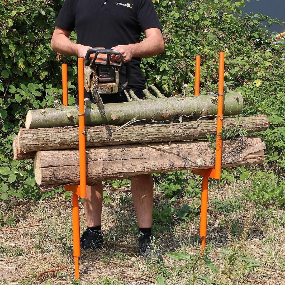 chainsaw log holder