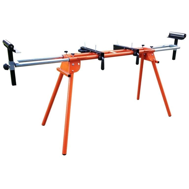 Mitre Saw Stand Workbench With Roller Supports Forest Master
