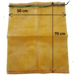 mesh log bag, yellow, 50x70