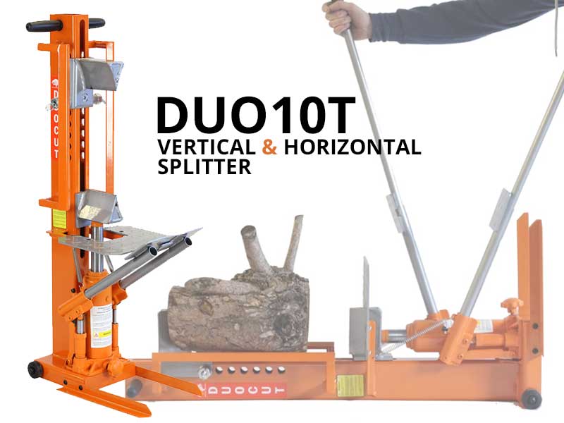 DUO10T, duocut, spaccalegna verticale, spacca legna, spaccalegna da 10 tonnellate