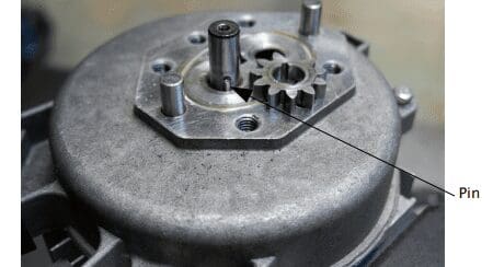 electric short motor, motor shaft, keyway pin