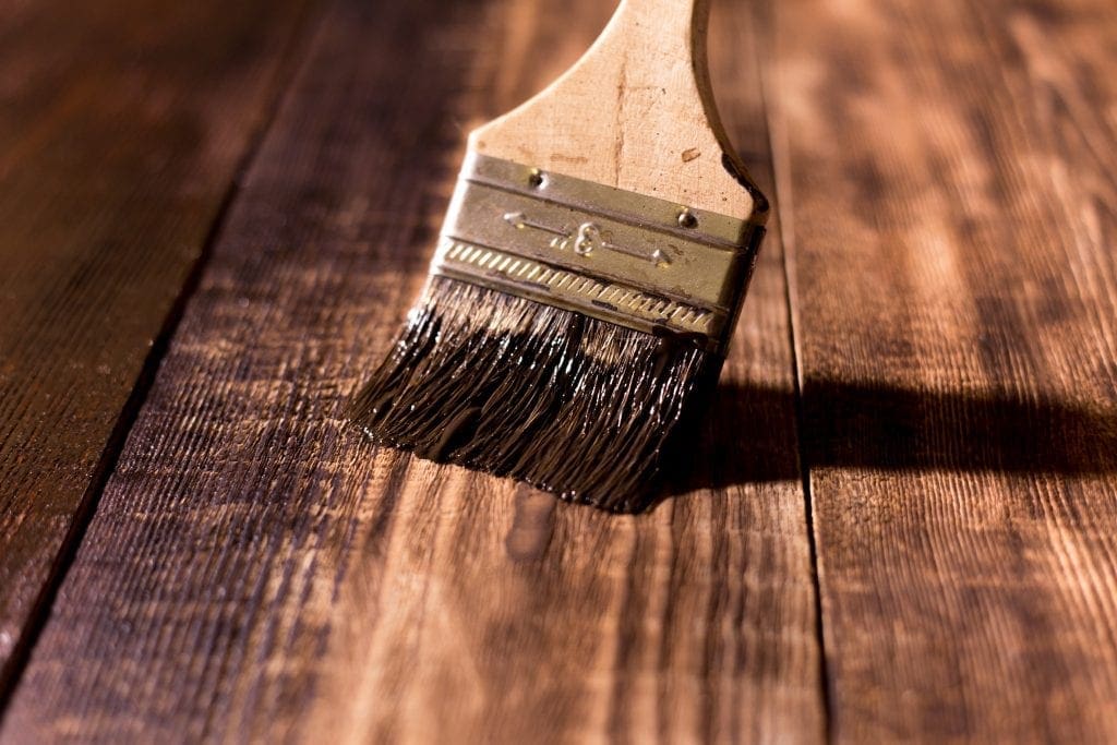 Wood being treated