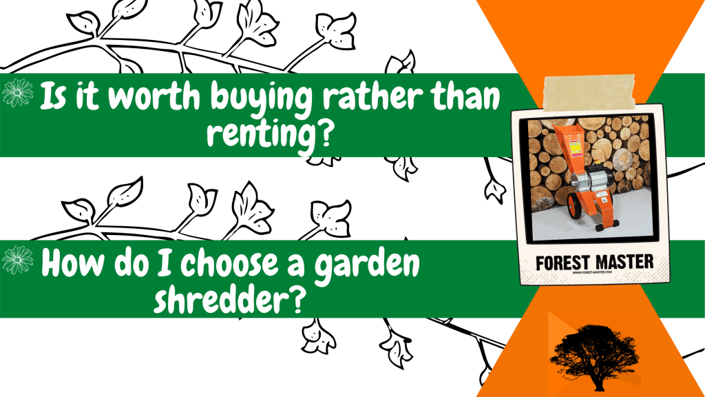 garden shredder, buying, renting, mulch, forest master
