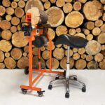 log splitter stand, saddle stool
