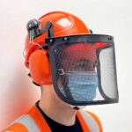 safety helmet, safety helmet with visor, ear defenders