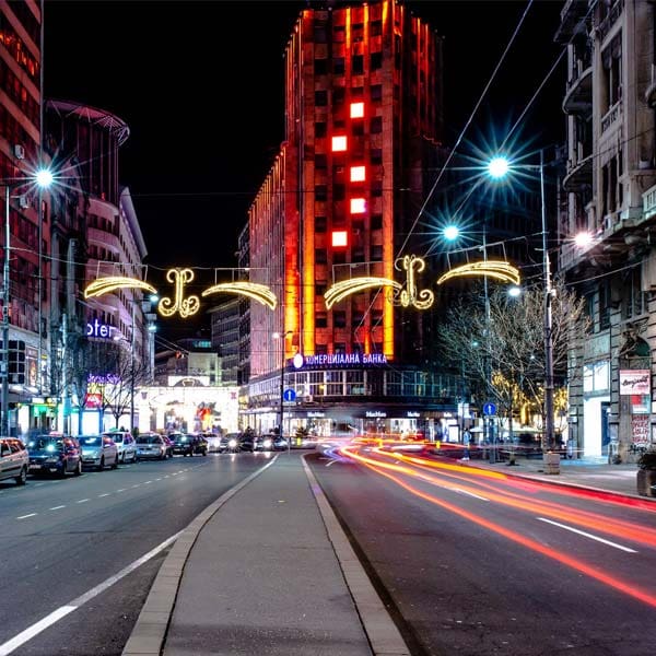 christmas rush, luces de navidad, car light trail