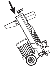 Schema eines elektrischen Holzspalters, Einfüllen von Hydrauliköl