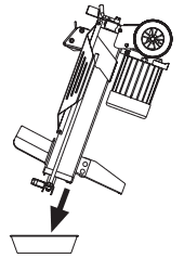 schéma de la fendeuse de bûches, vidange de l'huile hydraulique