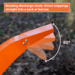 Chipper Discharge Chute, angle, rotation