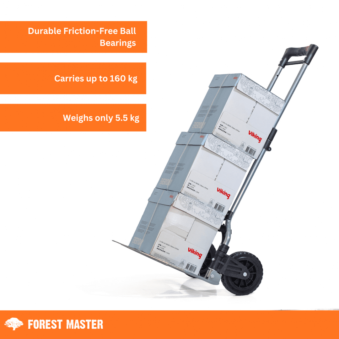 compact foldable hand truck, 160kg load capacity