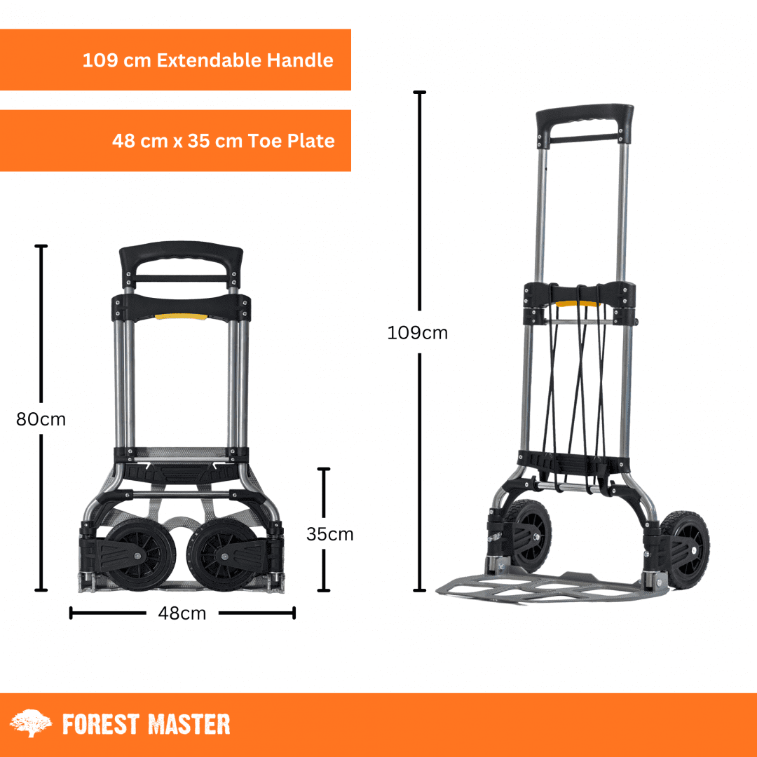 compact foldable hand truck, 160kg load capacity