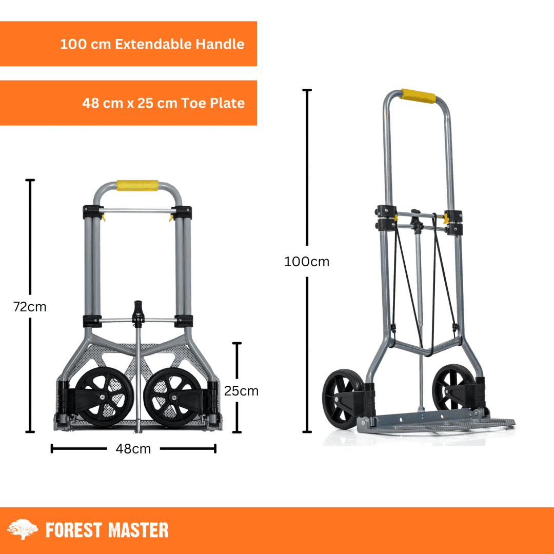 Carrello manuale da 90 kg, pieghevole e compatto