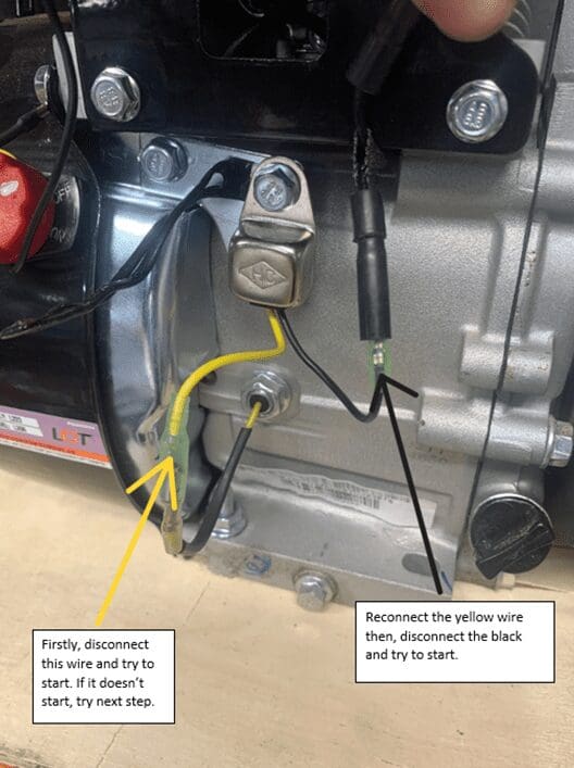 My petrol wood chipper / garden shredder is not starting 1 wood chipper petrol engine wires