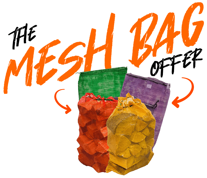 mesh log bags, sale offer