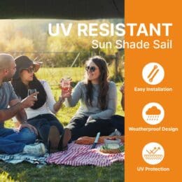 Sun Shade, UV Resistant, with Poles